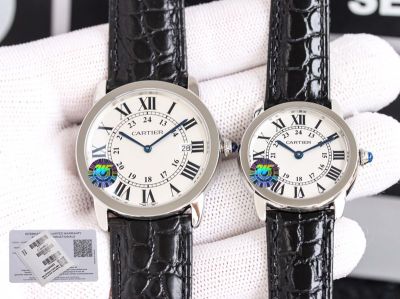 Ronde De Cartier 36mm for Large 29.5mm for Small Swiss Quartz Movement Watch
